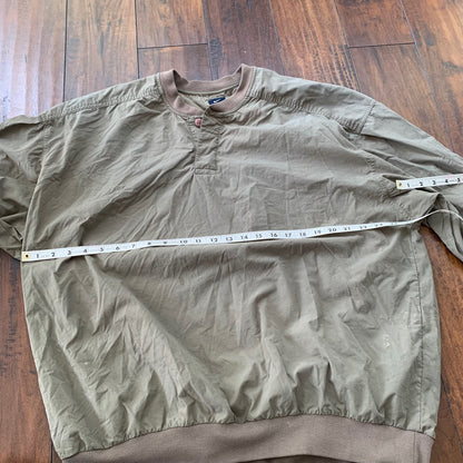 Nike Thunder Tan Golf Jacket Retail Vintage Nylon Pullover Windbreaker Y2K  1