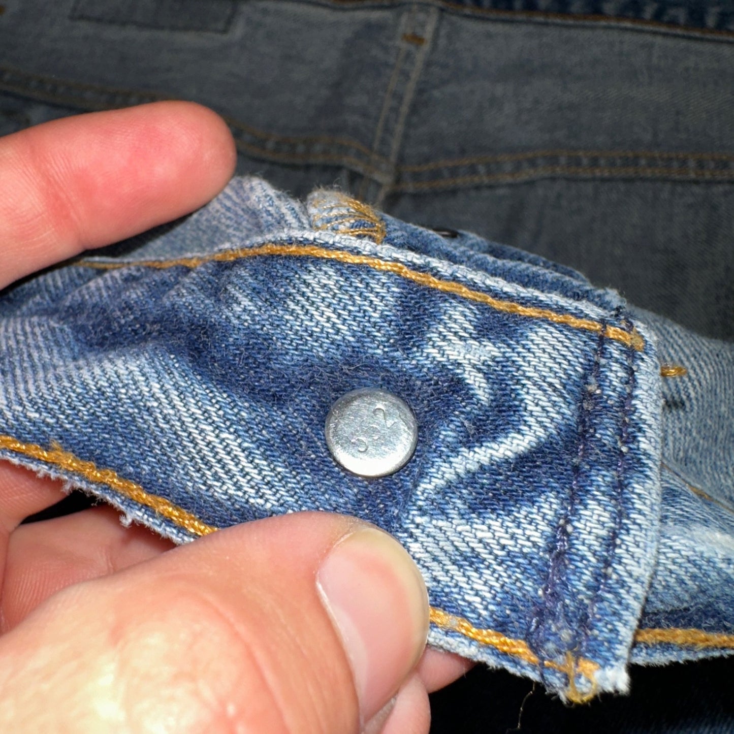 Levis 501 Vintage 90s USA XX Straight Leg Jeans Blue Light Wash 60x30 Act 56x27