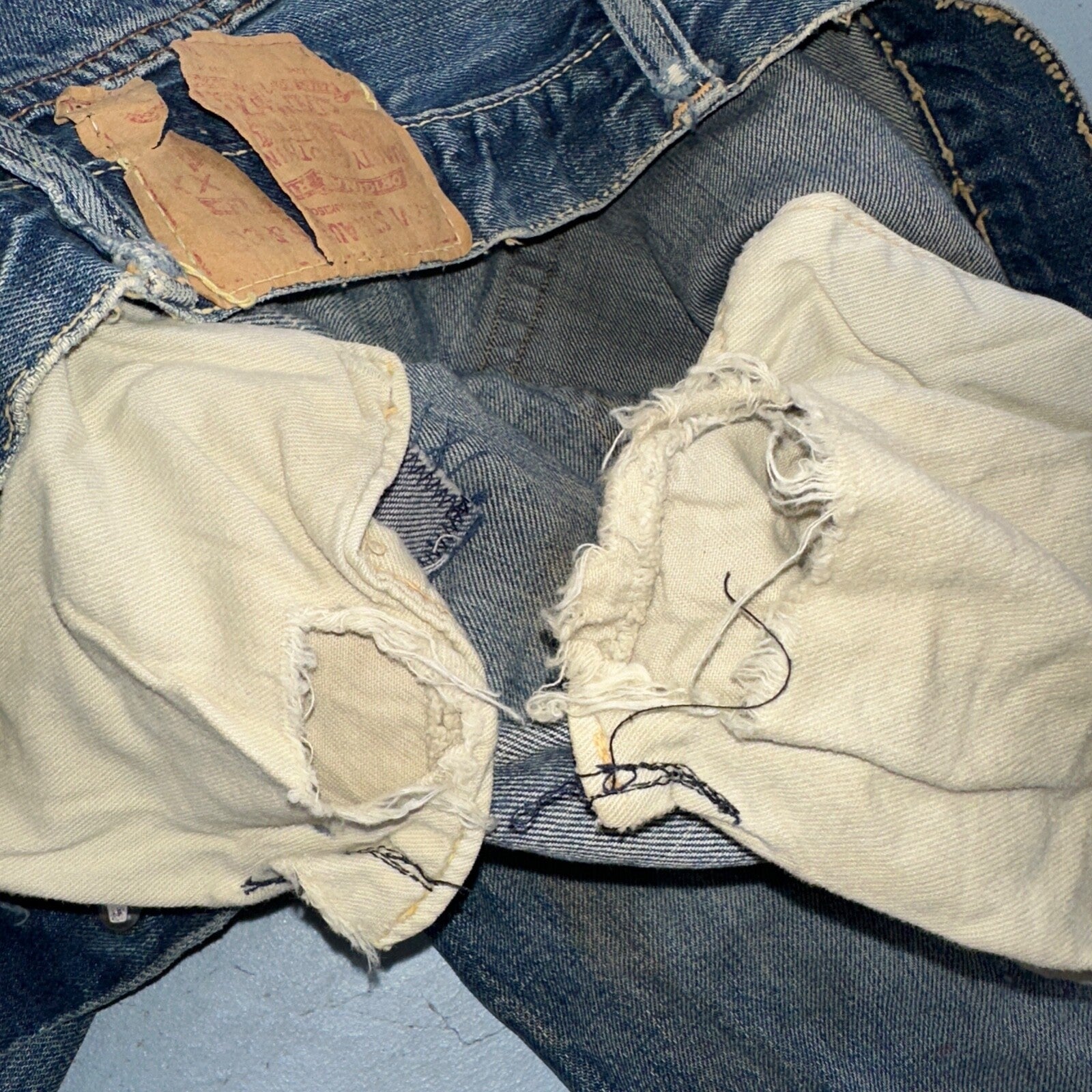 Levis 501 Big E Vintage 60s Redline Selvedge USA XX 1960s Jeans Act 28x28