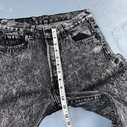 Levis 501 Vintage 90s USA XX Straight Leg Jeans Black Acid Wash 30x32 Act 28x31