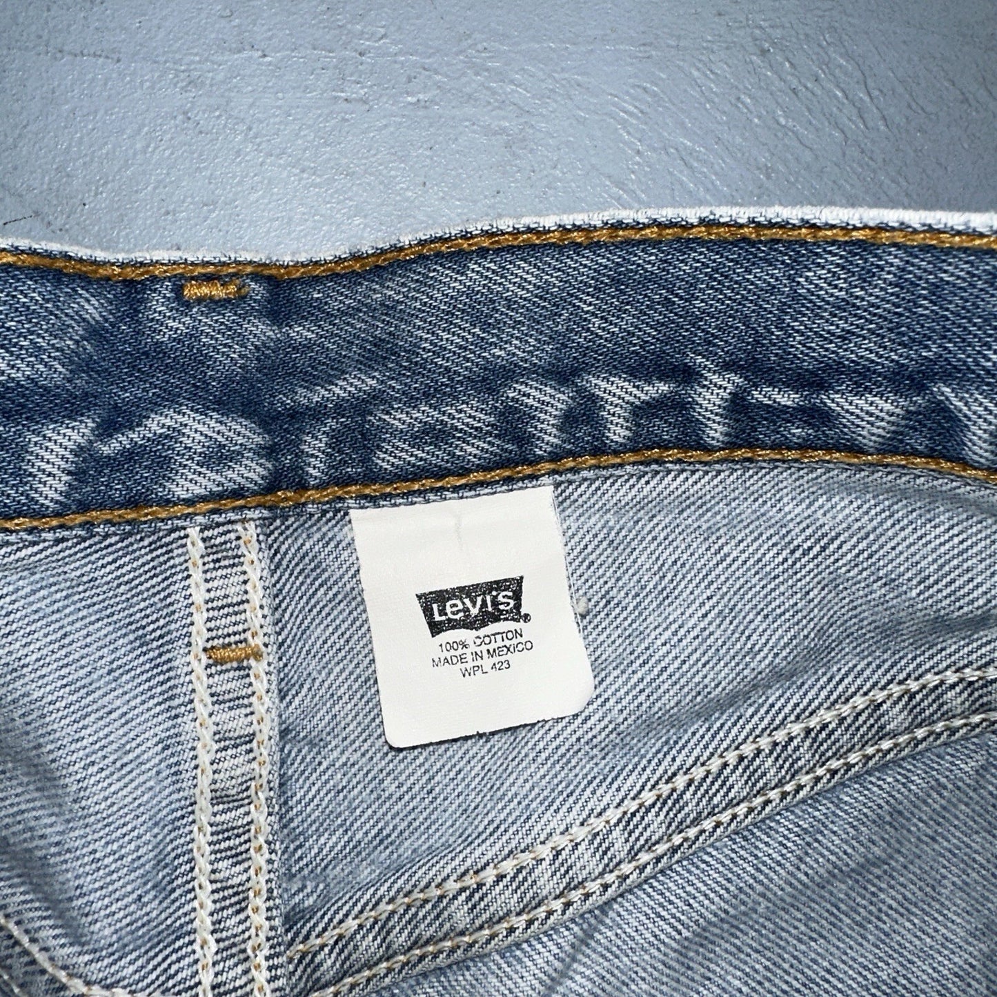 Levis 501 Vintage 90s XX Straight Leg Mexico Jeans 34x36 Light Wash Act 31x32