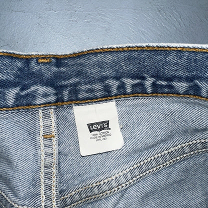 Levis 501 Vintage 90s XX Straight Leg Mexico Jeans 34x36 Light Wash Act 31x32