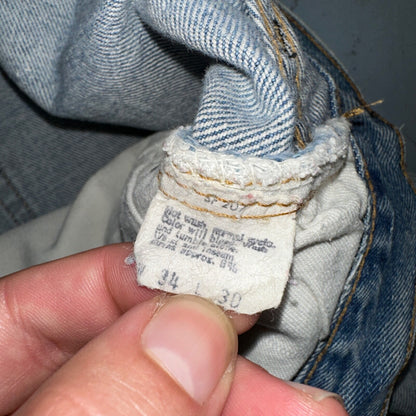 Levis 501 Vintage 80s Redline Selvedge USA XX Jeans Med Wash 34x30 Act 32x26