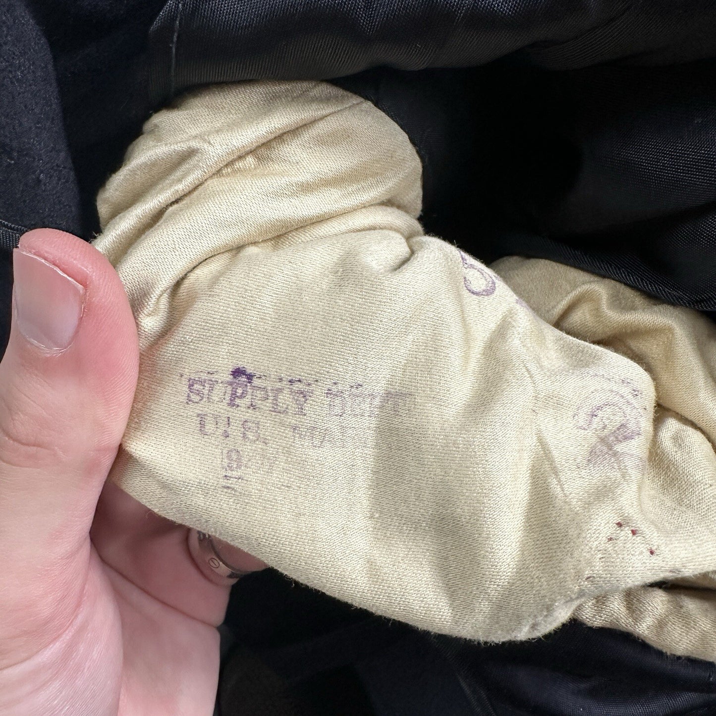 VTG Authentic WWII Paramarine United States Marine Corp Dress Blue Jacket USMC