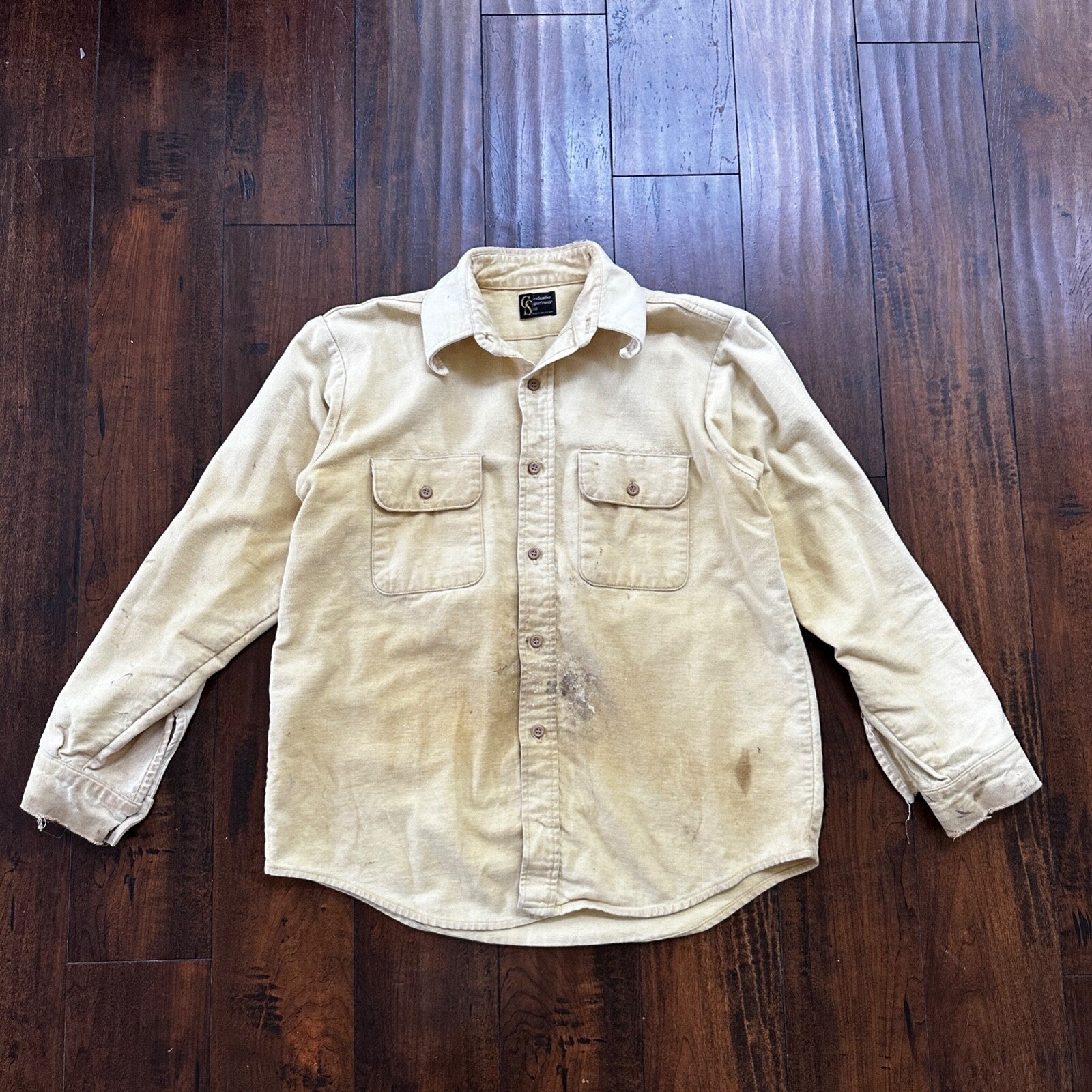 VTG 60s 70s Columbia Work Shirt Workwear Heavy Gorpcore Dadcore Camping Fishing