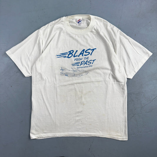 Blast For The Past Jerzees 80s VTG T Shirt Car Back To Future 1980s Graphic Art