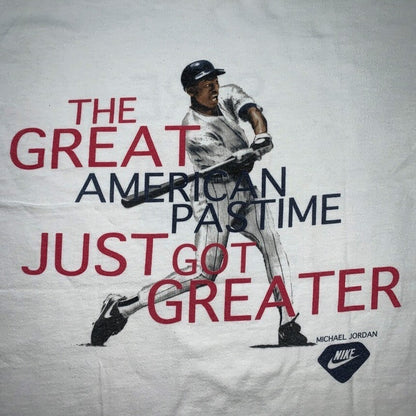 Jordan Babe Ruth Baseball Vintage Nike T Shirt USA Rare Play Hoop 90s Gray Tag