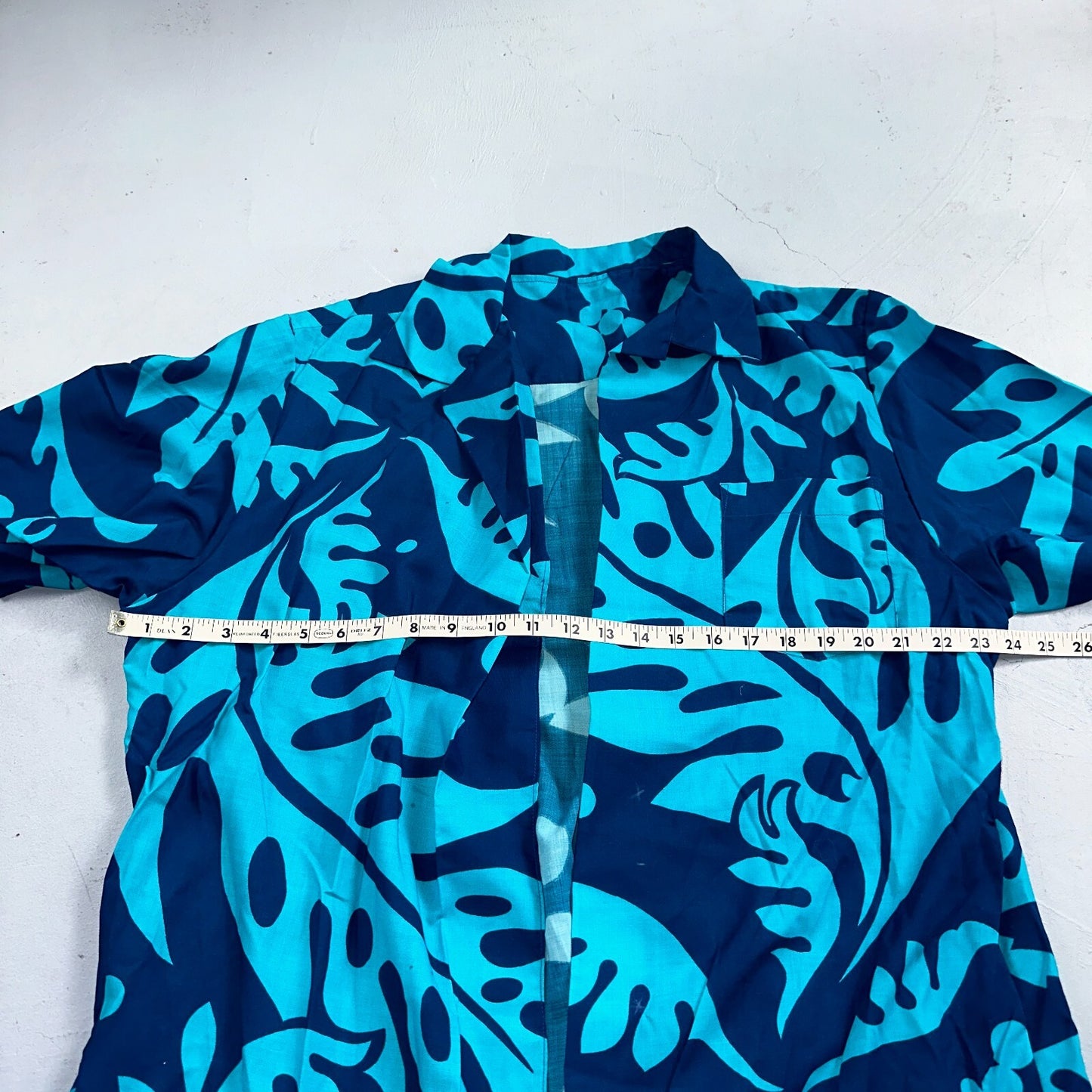 Hawaiian VTG Shirt Crop Rockabilly Floral Multi Color Robe 60s 70s Disco Hawaii