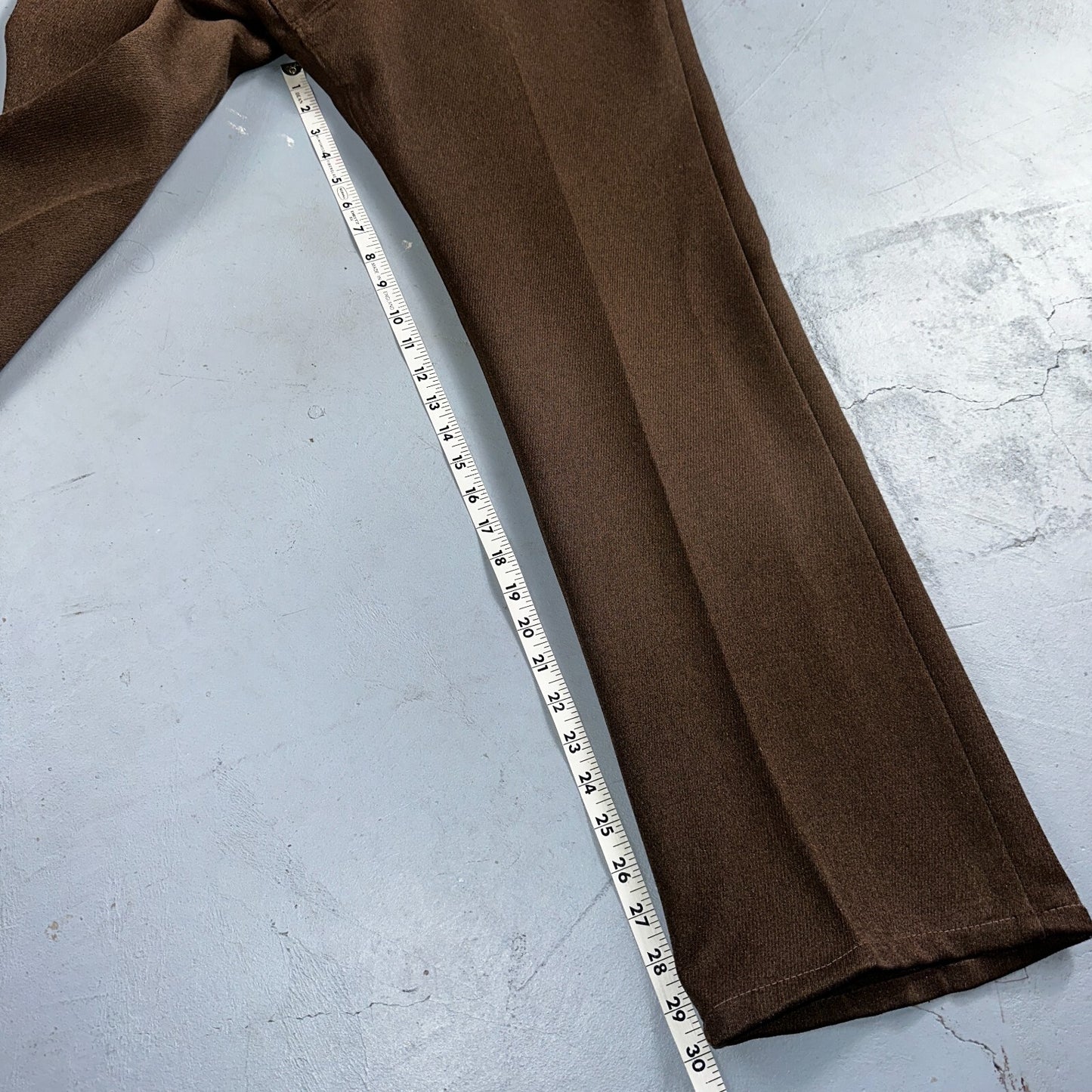 Levis 70s USA 517 36x31 Bootcut Pants Brown Polyester Slacks Vintage 35x30