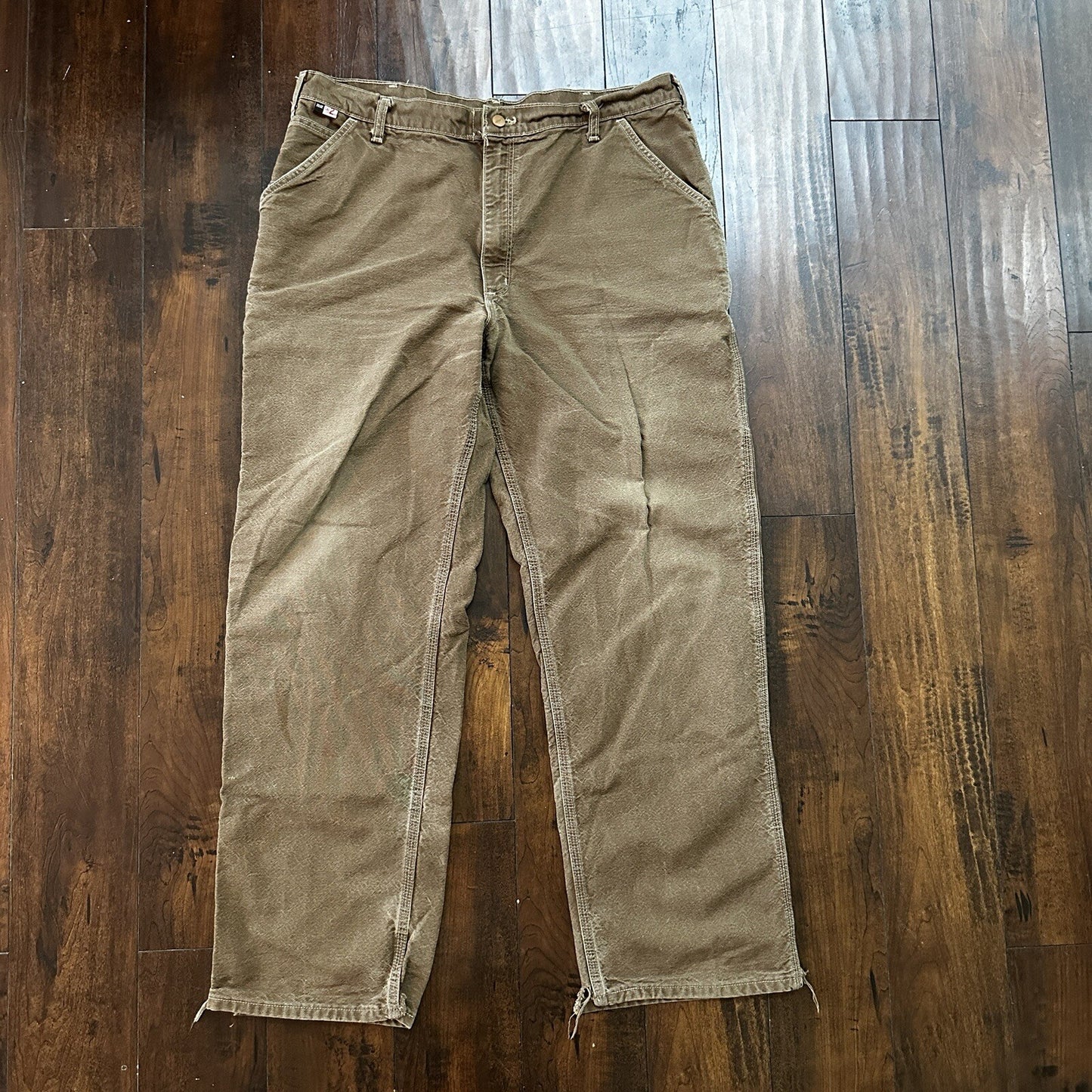 Carhartt Cat 2 FR Flame Resistant Mens 40x34 Utility Work Pants Jeans 38x31 Vtg