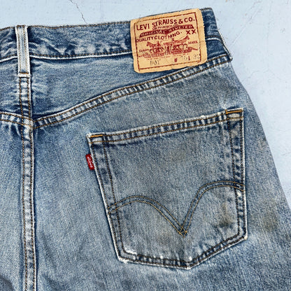 Levis 501 Vintage Y2K 90s XX Straight Leg Jeans Blue Light Wash 36x32 Act 33x30