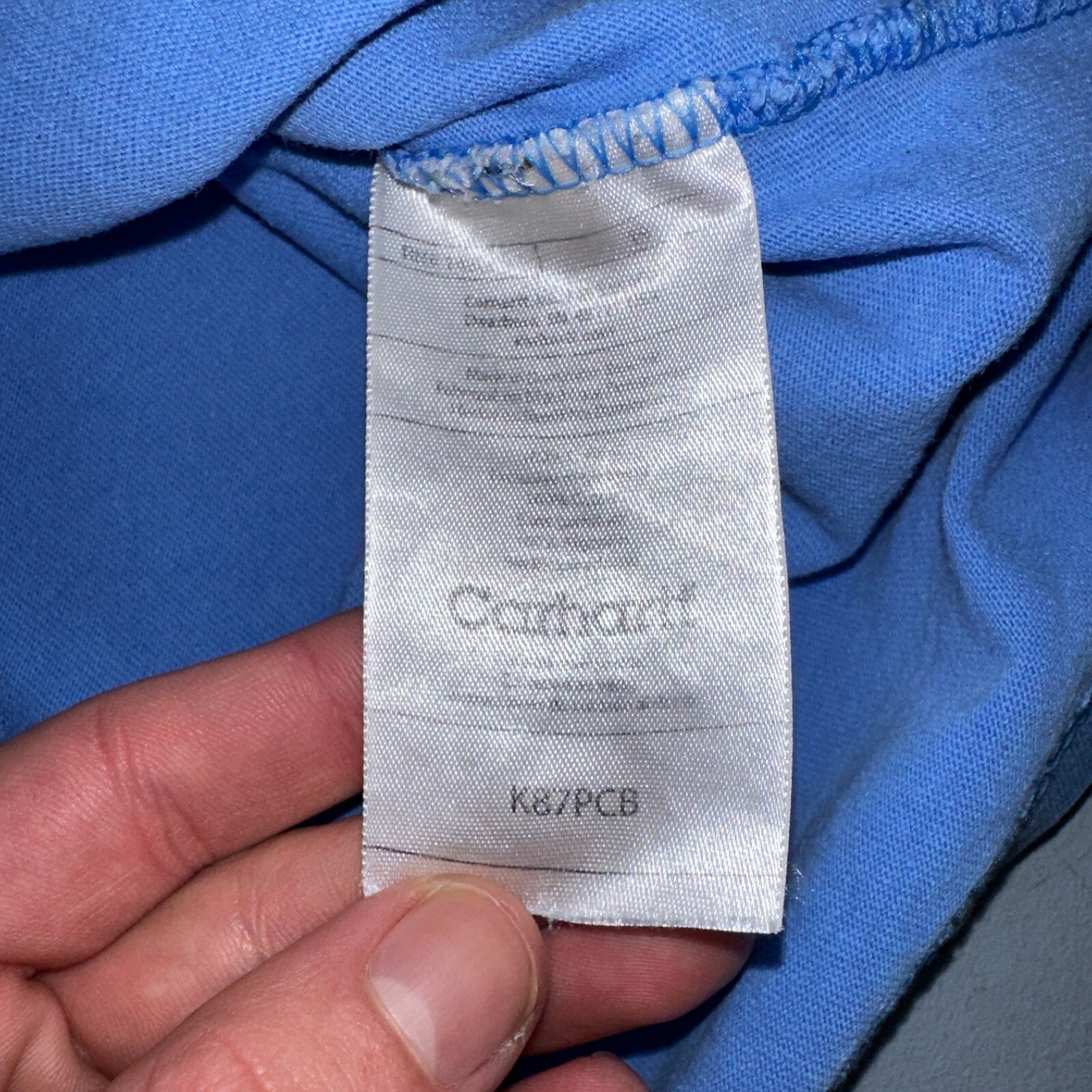 Carhartt Blue Pocket Y2K VTG T Shirt K87 Simple Basic Workwear 2009 Size XL