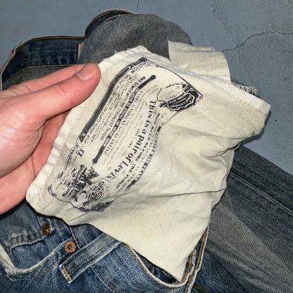 Levis 501 Vintage Y2K XX Straight Leg Jeans Blue Med Wash 33x34 Act 33x33