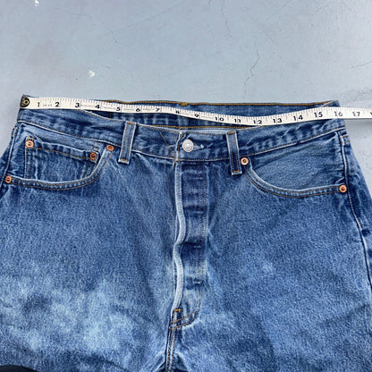 Levis 501 Vintage 90s USA XX Straight Leg Jeans Blue Light Wash 35x34 Act 32x30