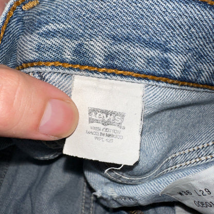 Levis 501 Vintage 90s XX Straight Leg Mexico Jeans 36x29 Light Wash Act 35x28