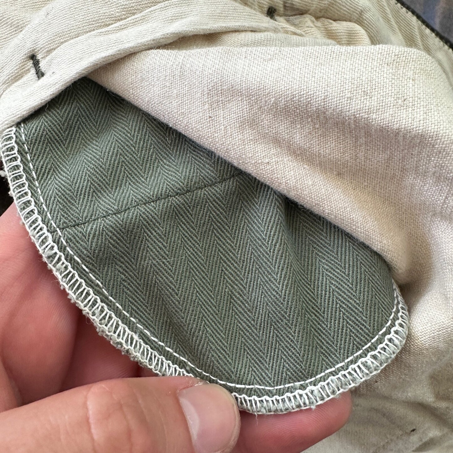 WWII Wool US Army Trousers Pants 25x26 Military 1940s 40s Slacks OG HBT Pockets