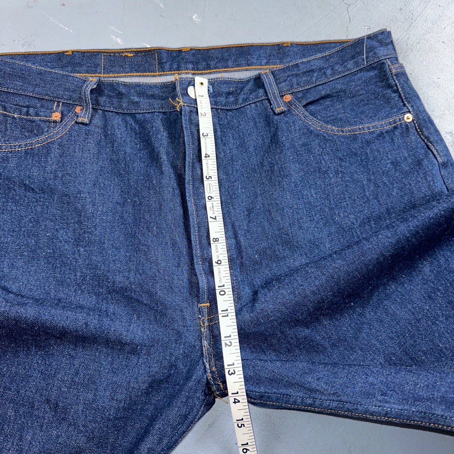 Levis 501 Vintage 90s USA XX Straight Leg Jeans Blue Dark Wash 44x36 Act 42x32