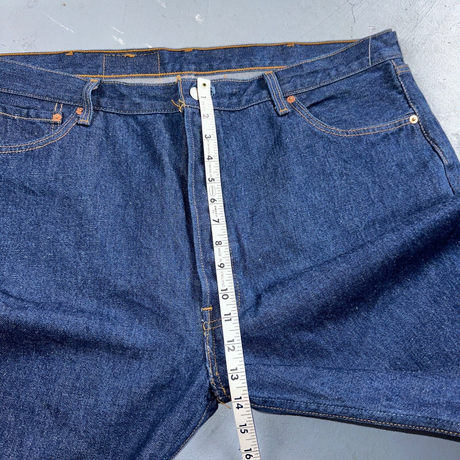 Levis 501 Vintage 90s USA XX Straight Leg Jeans Blue Dark Wash 44x36 Act 42x32