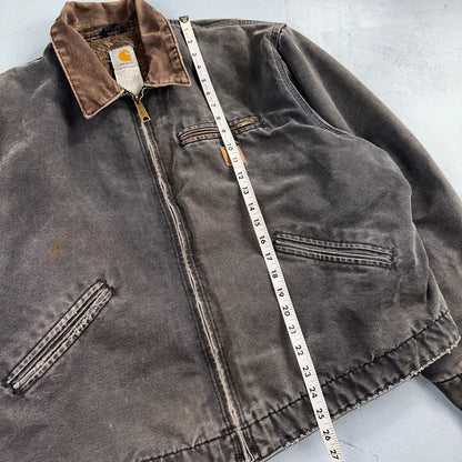 Carhartt VTG Detroit Jacket Men's 2XL Lined Blanket Workwear J97 BLK Thrashed
