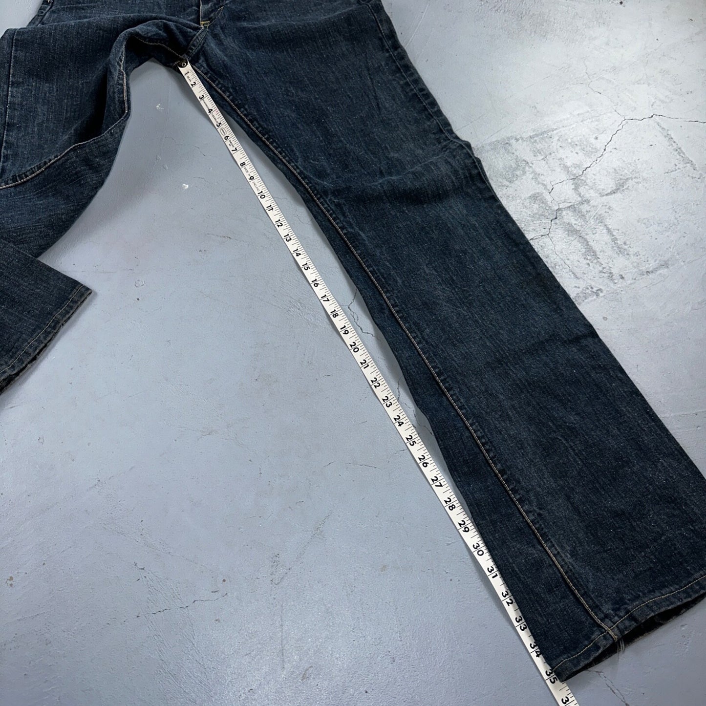 Lee VTG 70s Riders Denim Boot Cut Flare Jeans USA 33x35 Dark Wash Cowboy 1970s