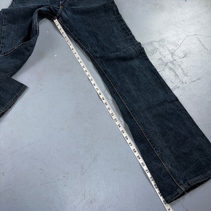 Lee VTG 70s Riders Denim Boot Cut Flare Jeans USA 33x35 Dark Wash Cowboy 1970s