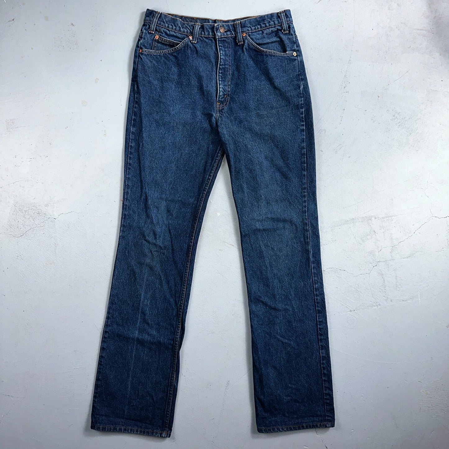 Levis 517 Vintage 80s USA Orange Tab Bootcut Flare Blue Jeans 34x36 Act31x35