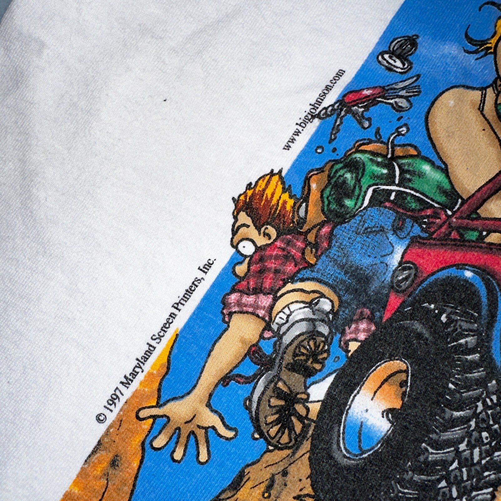 Big Johnson VTG 1997 Racing Naughty Humor Joke Single Stitch 90s Trucks Funny