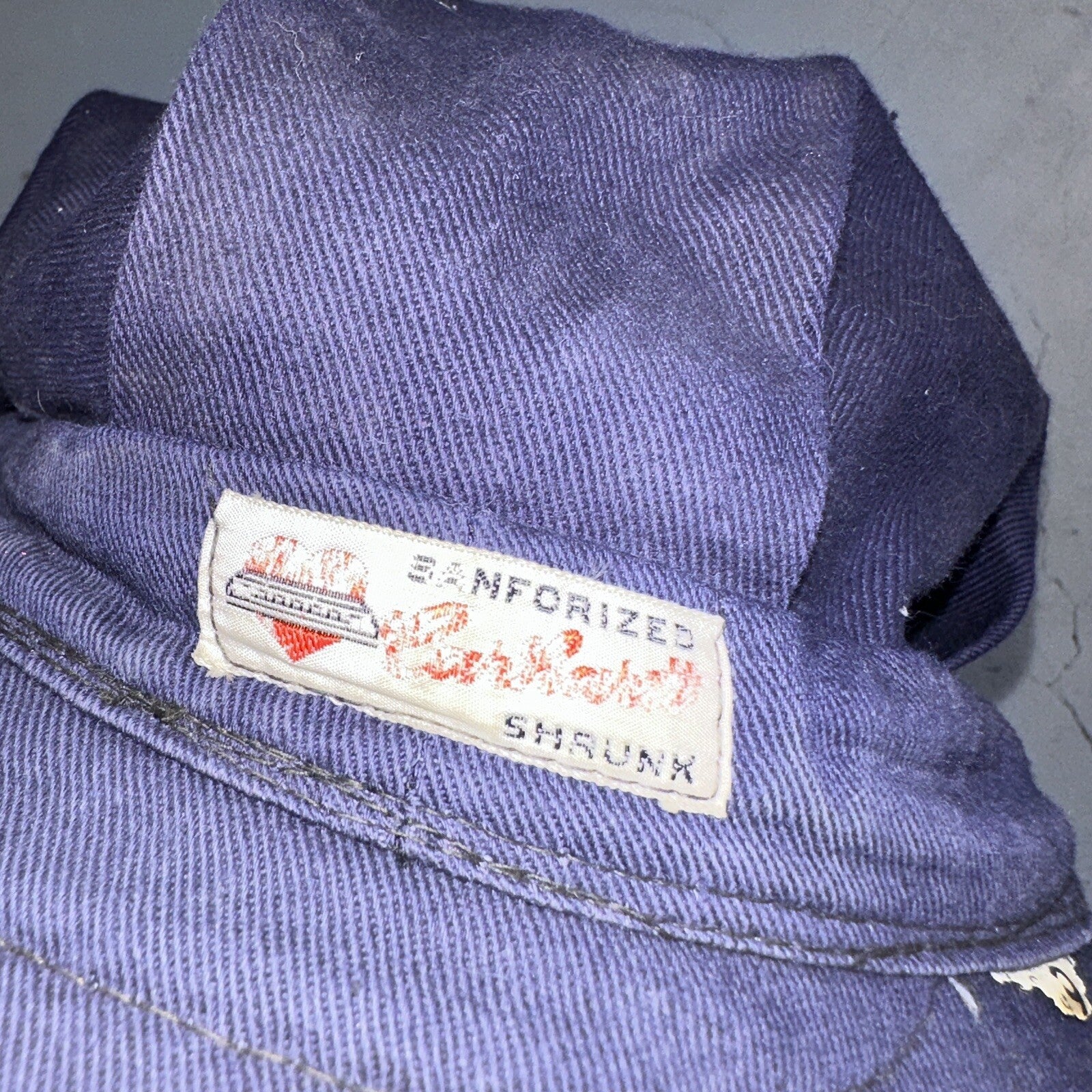 Vintage 1960s 60s Carhartt Union Workwear Engineer Cap Hat Conductor Heart Logo