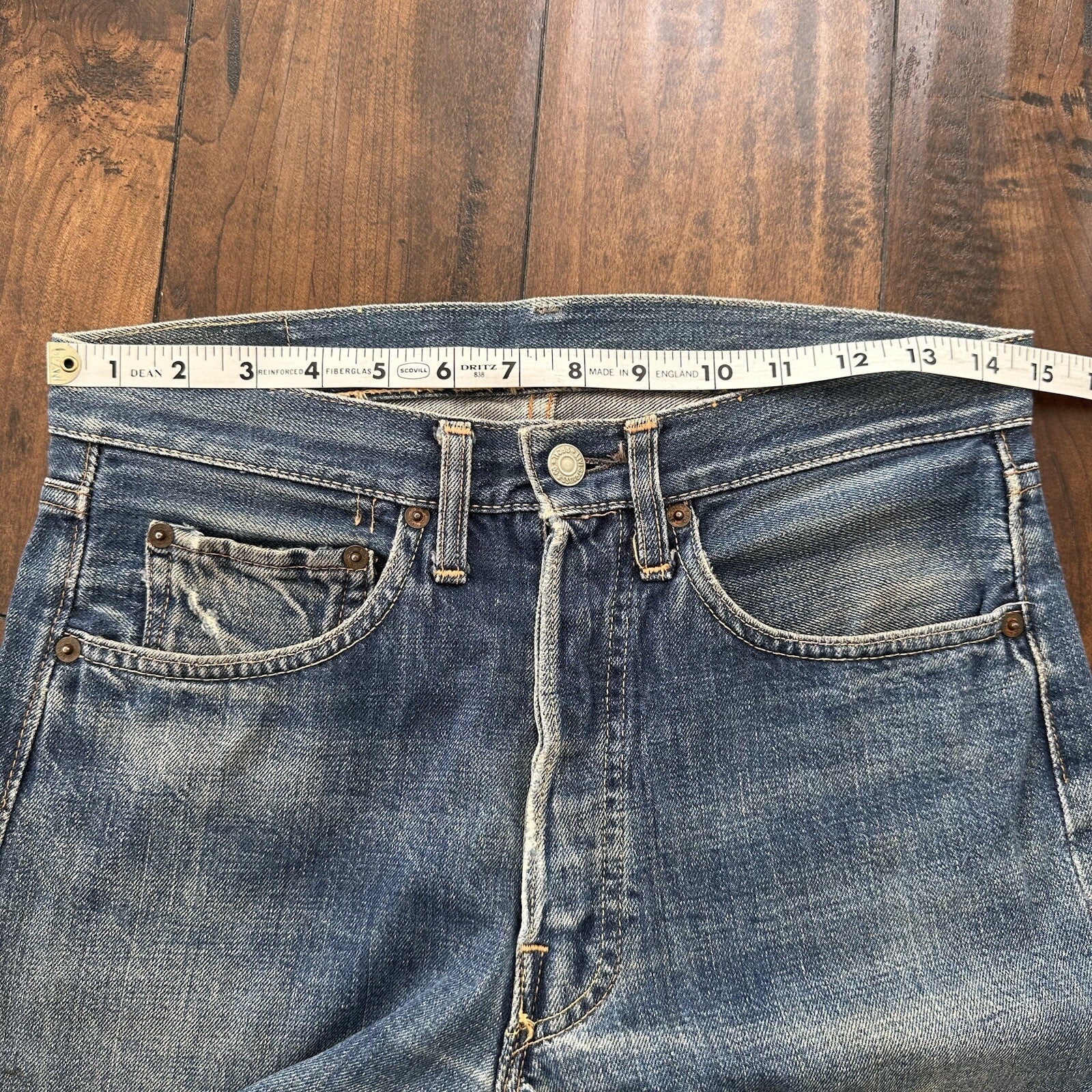 Levis 501 XX Big E True Vintage 60s Redline Denim 66 Skinny Jeans 1960s 29x26