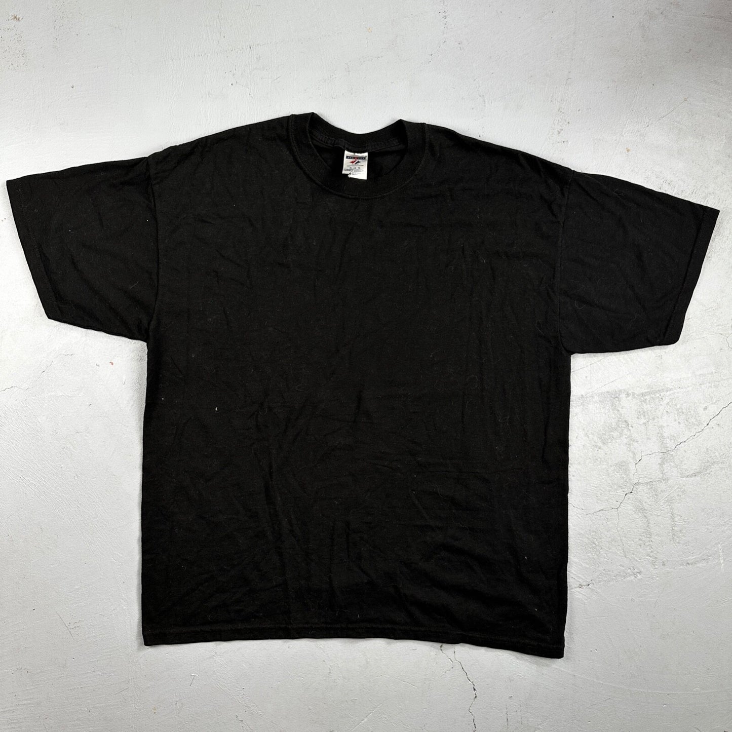 JERZEES Y2K VTG T Shirt Black No Print Lot 1 Basic Tee Simple 2000s