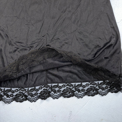 Vintage 1970s Kayser Lingerie Slip Dress Sleepwear Full Sweep Nightgown Lace 70s