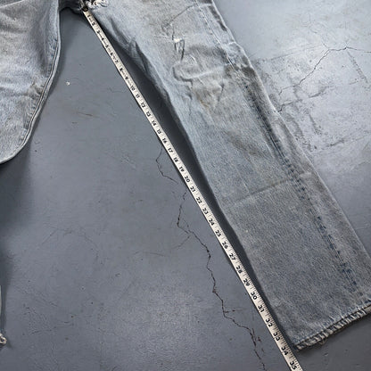 Levis 501 Vintage 80s USA XX Straight Leg Jeans Blue Light Wash 34x36 Act 31x34