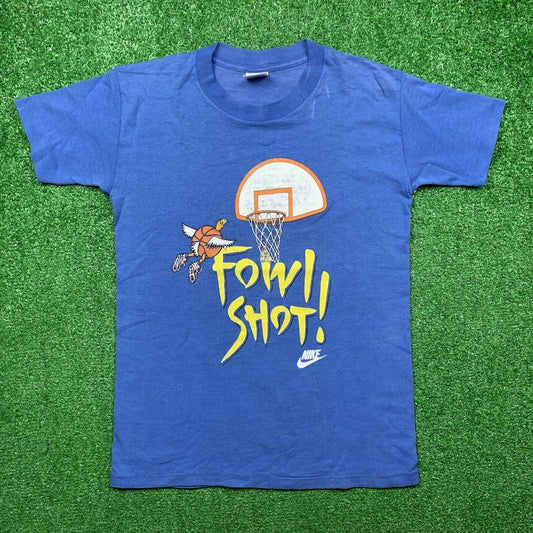 Vintage Nike T Shirt Mens Small Fowl Shot Owl Cartoon Basketball Jordan 90s
