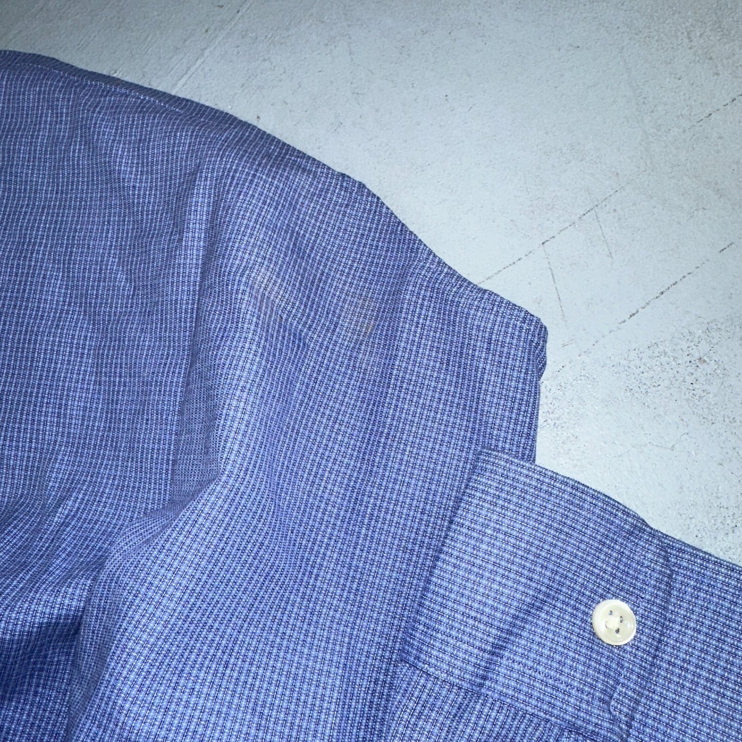 Ralph Lauren Polo VTG Button Down Shirt Men's L Blue Plaid Blake Two-Ply