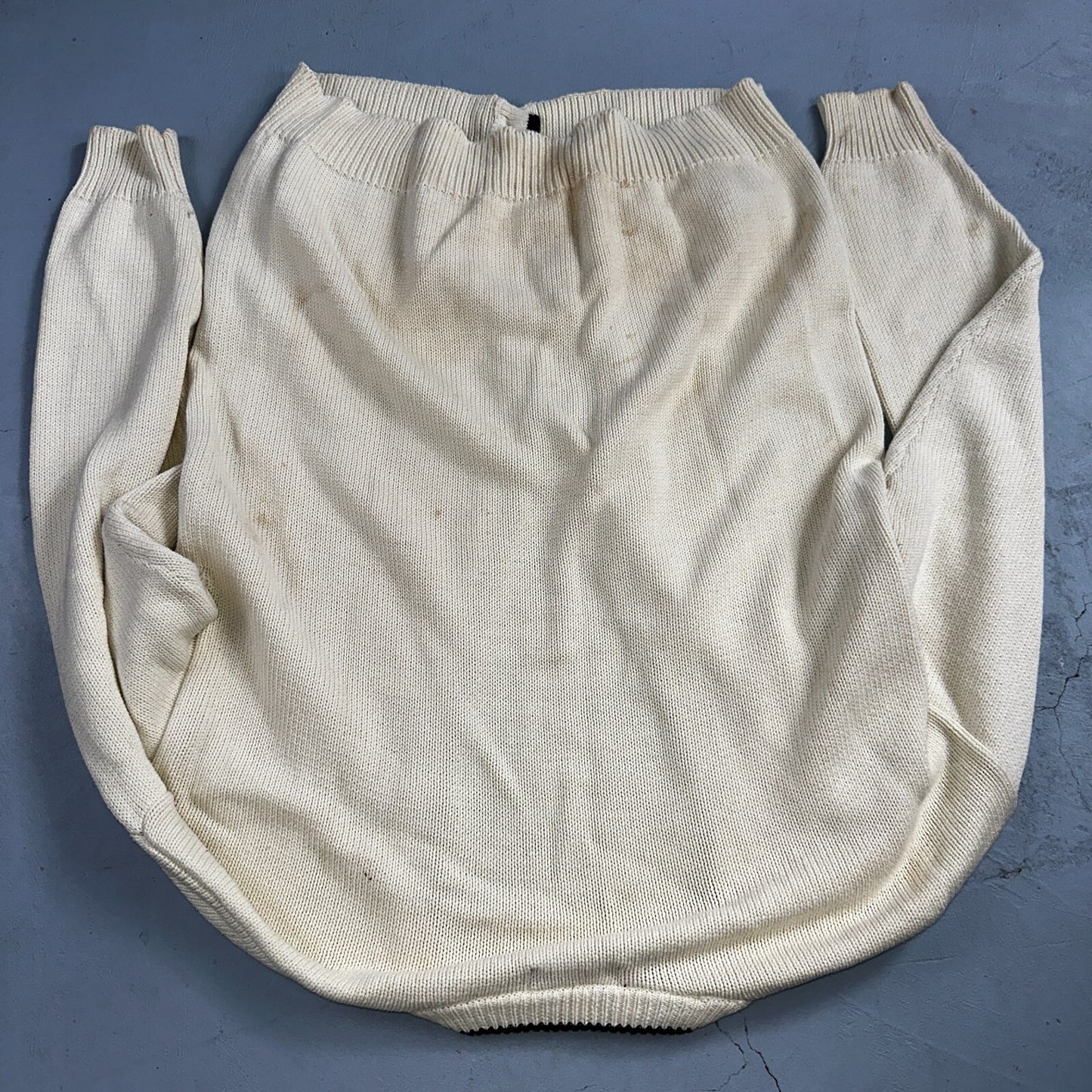 VTG John Ashford Pure 100% Cotton Cardigan Sweater Size Large Ivory White