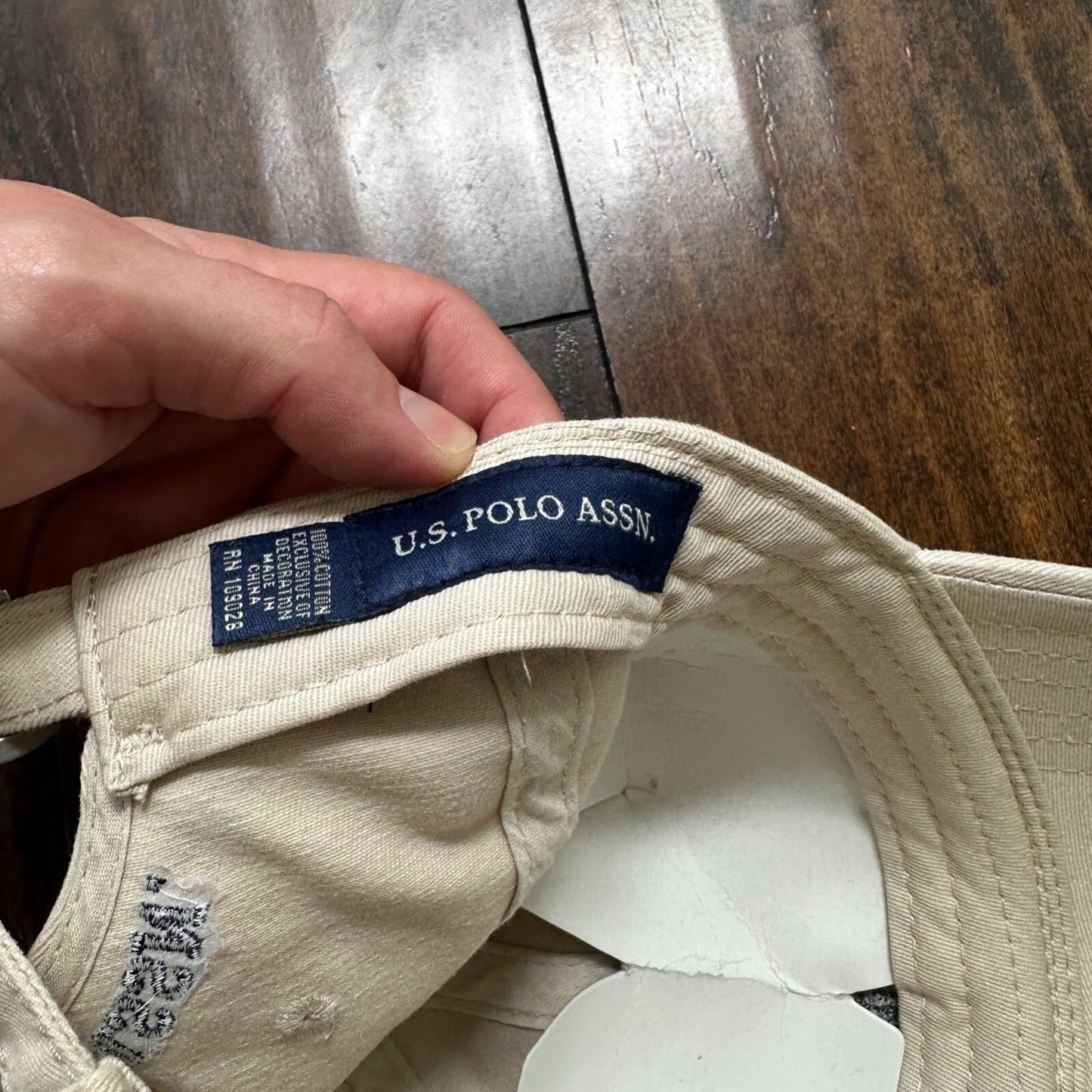 Polo Ralph Lauren Beige VTG Hat Cap Snapback Basic Logo Clean ASSN