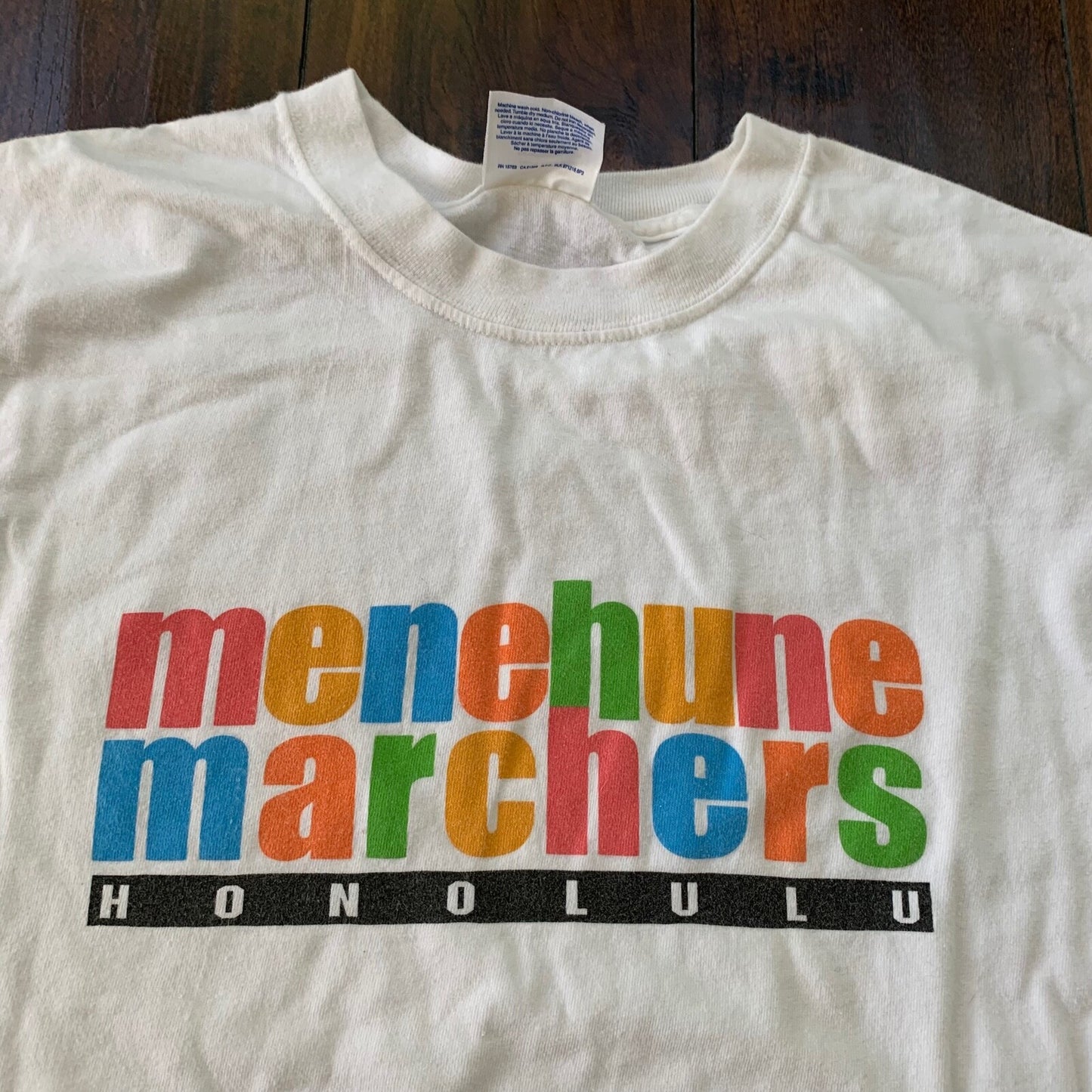 Menehune Marchers Honolulu Vintage T Shirt Running Marathon Hanes XL Hawaii