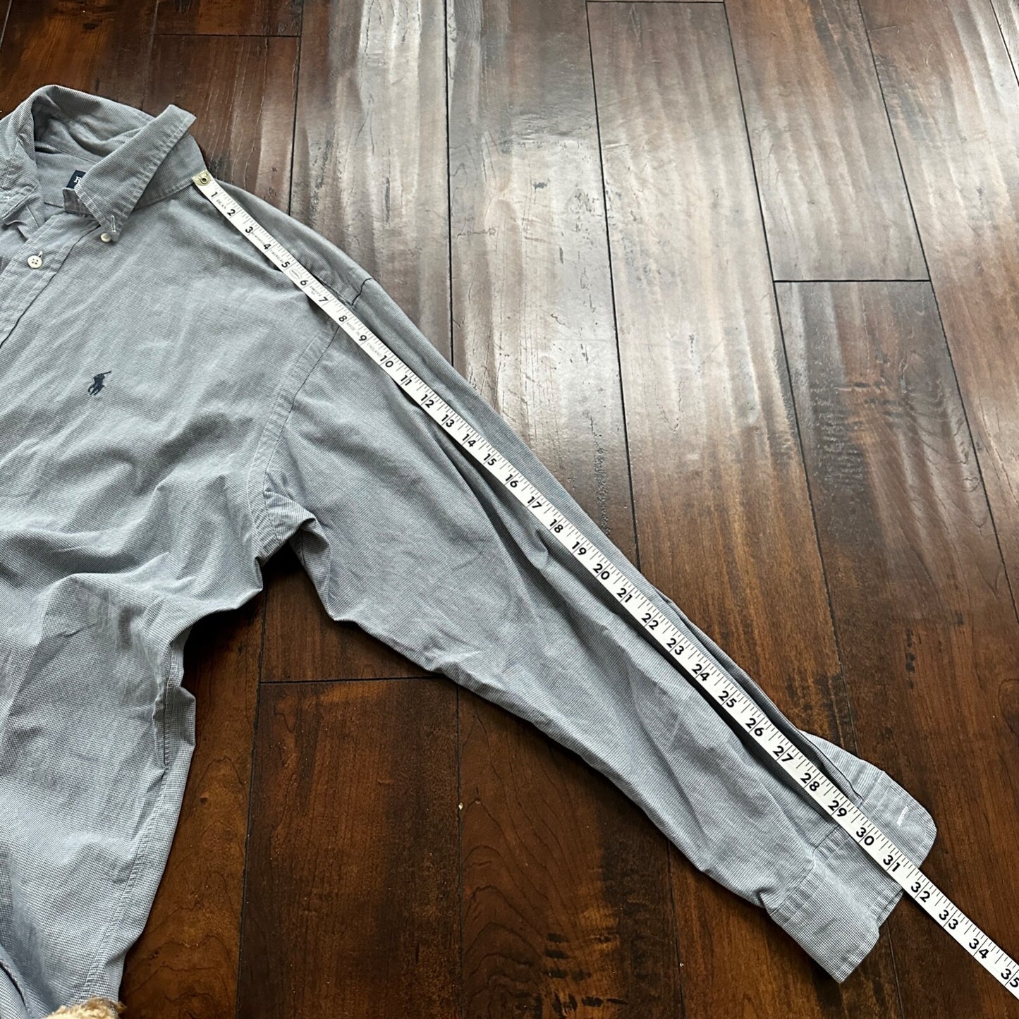 Polo Ralph Lauren Size L Blake Button Down Shirt Blue Check Pony