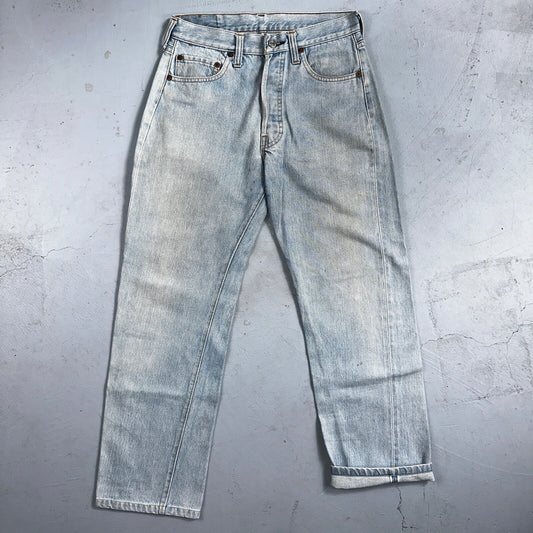 Levis 501 Vintage 80s Redline Selvedge USA XX Jeans Light Wash 29x30 Act 27x27