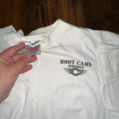 Oneita Boot Camp Vintage T Shirt 90s Military Army Training Soldier Funny Humor