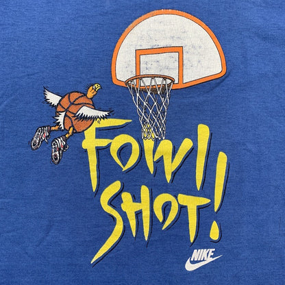 Vintage Nike T Shirt Mens Small Fowl Shot Owl Cartoon Basketball Jordan 90s