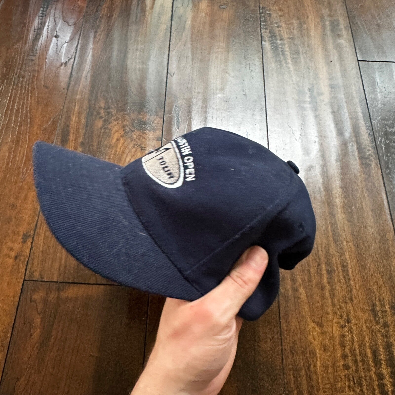 Nike Huston Open Vintage Hat Cap Snapback Navy Y2K Basic Navy Golf Hockey