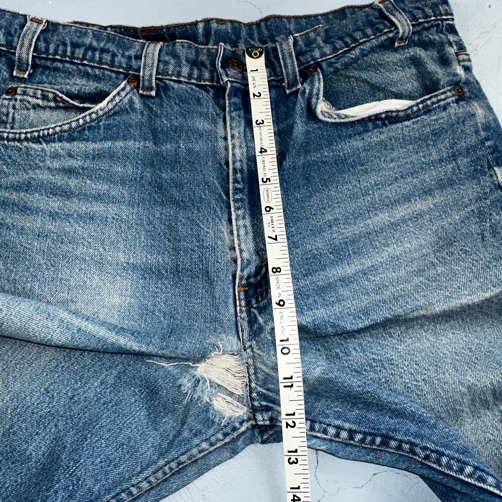 Levis 517 Vintage 80s USA Orange Tab Bootcut Flare Blue Worn Jeans Act 33x29