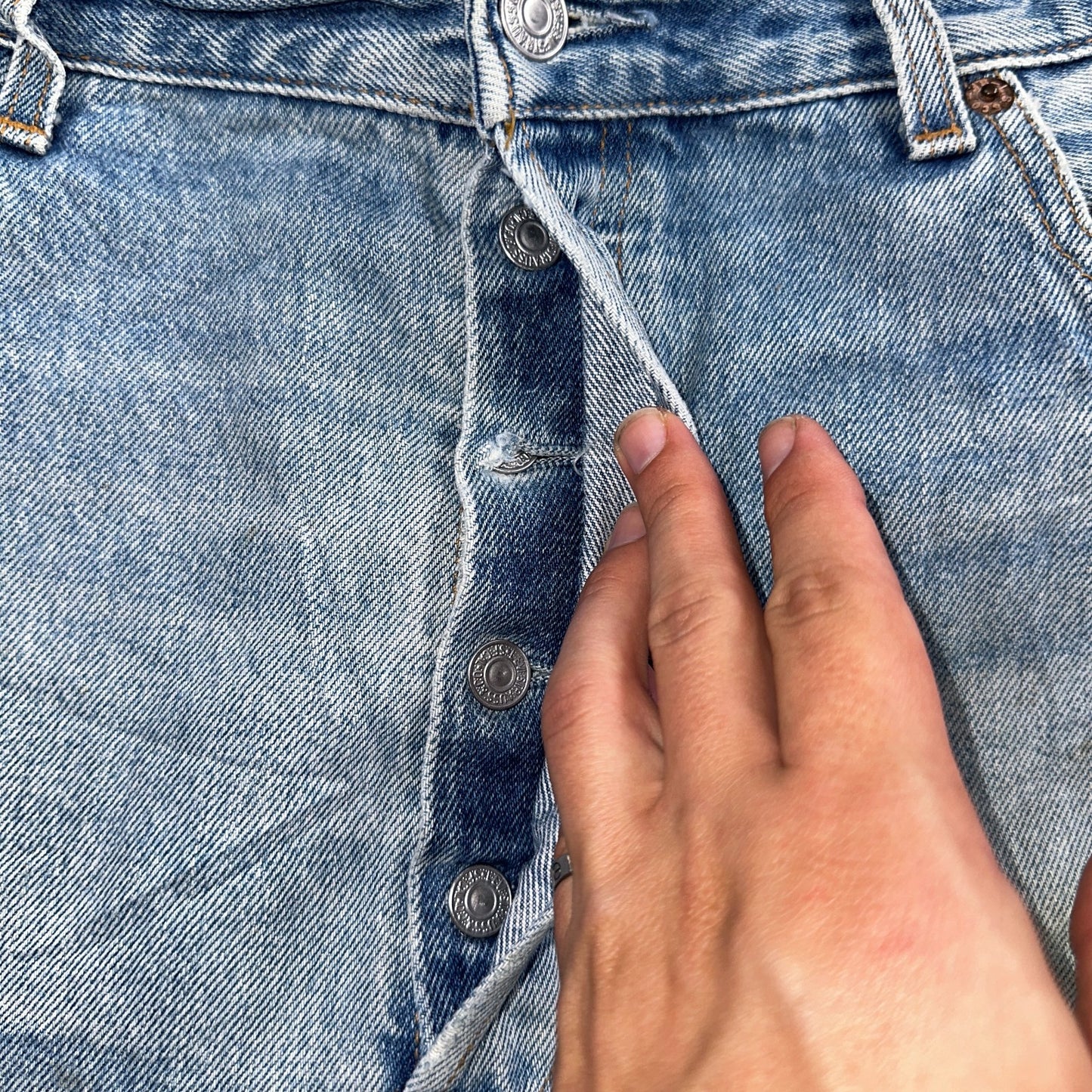 Levis 501 Vintage 90s Mex XX Straight Leg Jeans Blue Light Wash 36x30 Act 35x25