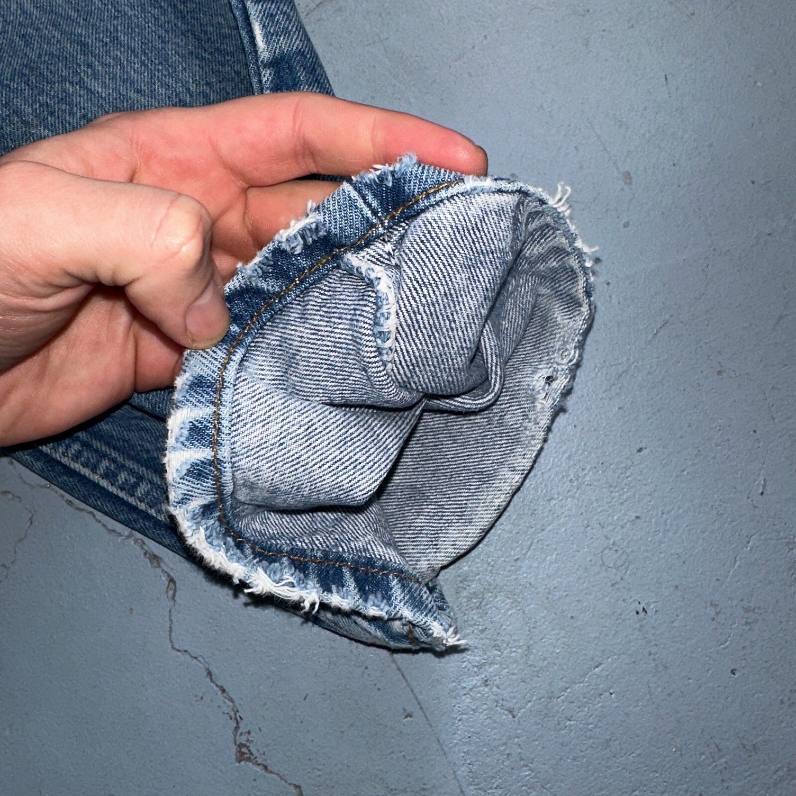 Levis 517 Vintage 80s USA Orange Tab Bootcut Flare Blue Worn Jeans Act 34x27