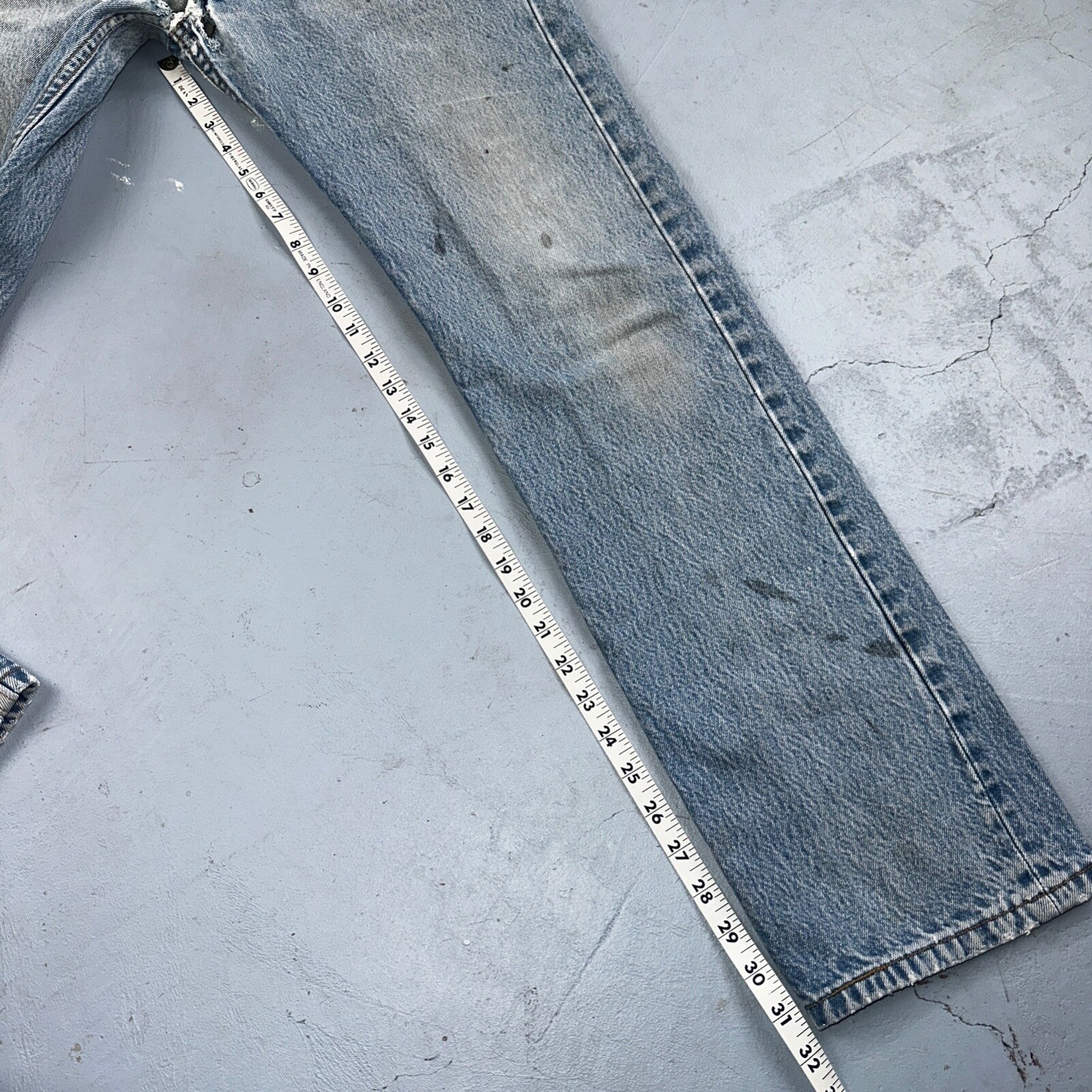 Levis 501 Vintage Y2K XX Straight Leg Jeans 33x36 Light Wash 2000s Act 31x32