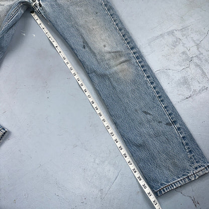 Levis 501 Vintage Y2K XX Straight Leg Jeans 33x36 Light Wash 2000s Act 31x32