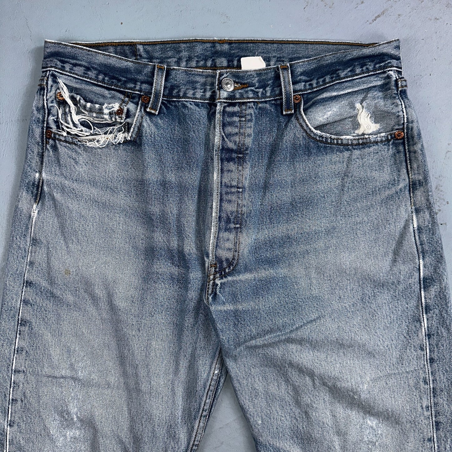 Levis 501 Vintage 90s XX Straight Leg Jeans Y2K Light Wash 36x34 Act 33x29