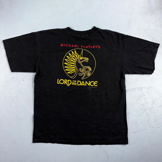 Polygram Lord Of Dance VTG T Shirt Micheal Flatleys Black Rap 90s 1997 Promo Rar