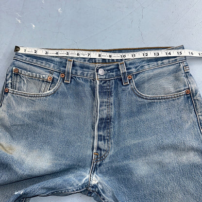 Levis 501 Vintage 90s XX Straight Leg Jeans Blue Light Wash 33x32 Act 31x24